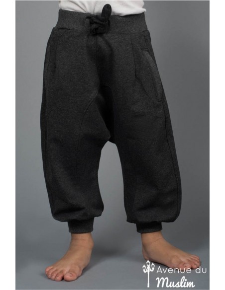 children's saroual qaba'il charcoal grey