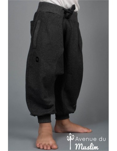 children's saroual qaba'il charcoal grey