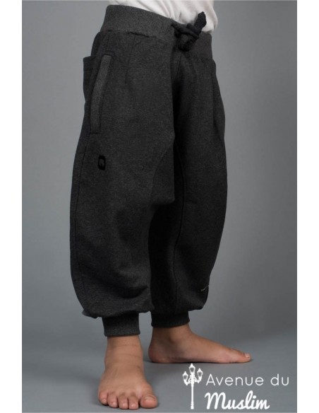 children's saroual qaba'il charcoal grey