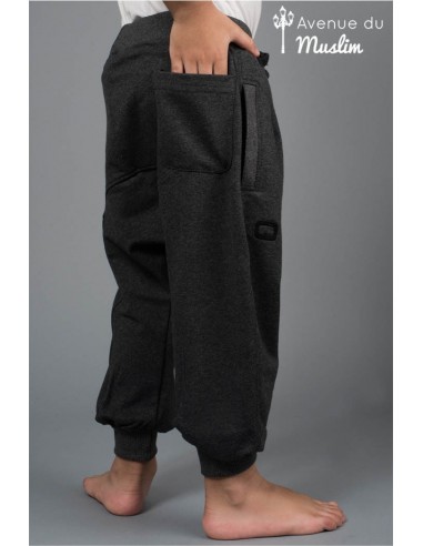 children's saroual qaba'il charcoal grey