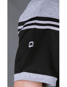 Qamis Qaba'il Kurzarm schwarz und grau 2