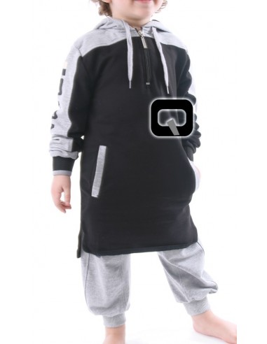 Zwarte jogging Qamis voor kinderen