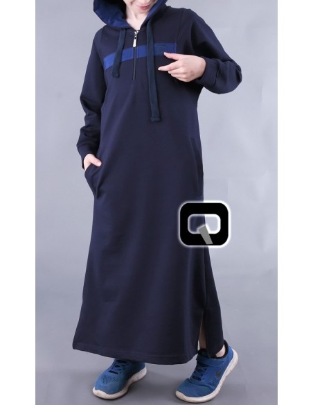 KINDERKLEDING QAMIS QABA'IL VORTEX MARINEBLAUW