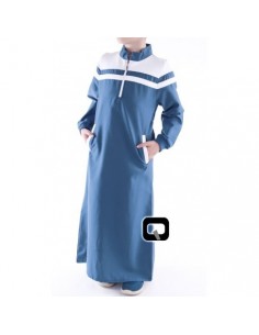 Qamis Kinder Qaba'il Klassisch Indigoblau
