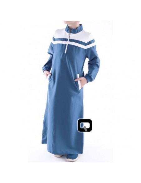 Qamis Kinder Qaba'il Klassisch Indigoblau