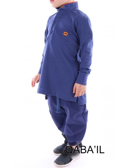 Qaba'il Child Indigo polo shirt