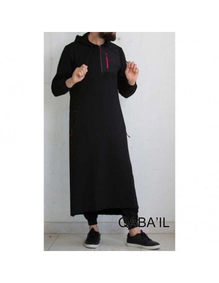 Qamis qaba'il athletic black