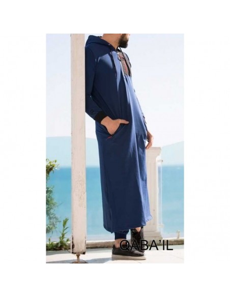 Qamis qaba'il atletische indigo