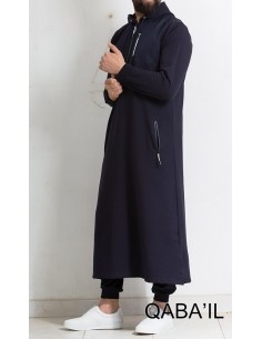 Qamis qaba'il athletic bleu nuit 2