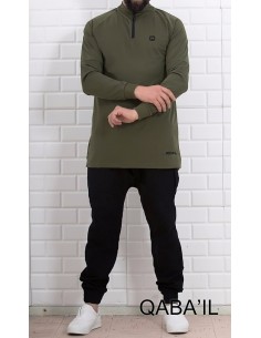 Longline Sweat Khaki -Qabail