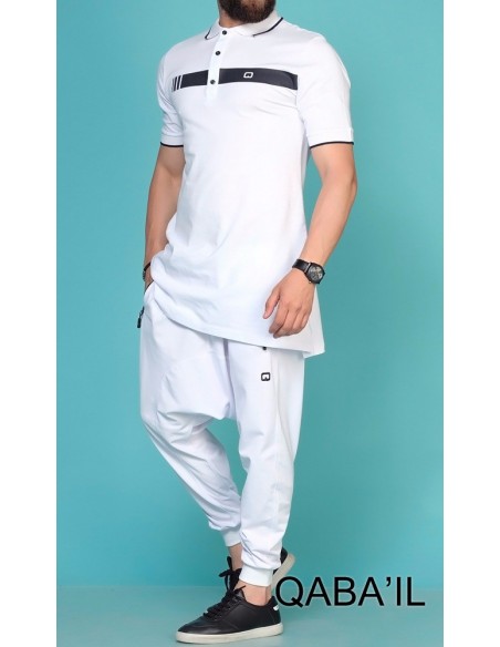 Wit poloshirt - Qabail