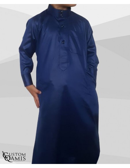 Qamis für Kinder Blau- Custom Qamis