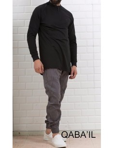 Longline Sweat Black -Qaba'il
