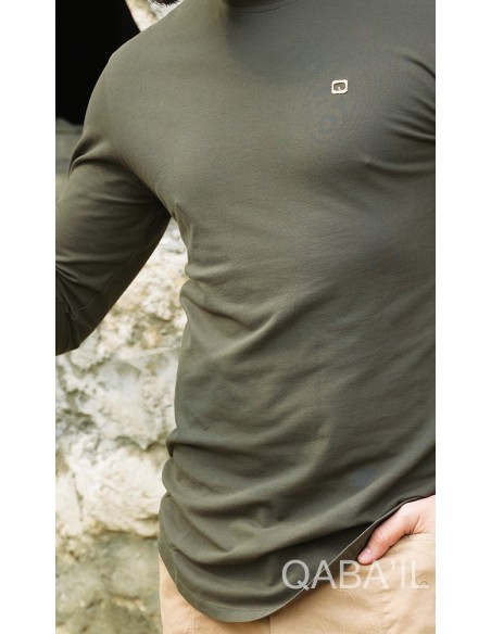 Sweater met lange mouwen Kaki-Qabail