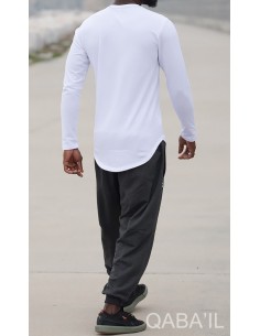 Langärmeliges Sweatshirt Weiß-Qabail 2