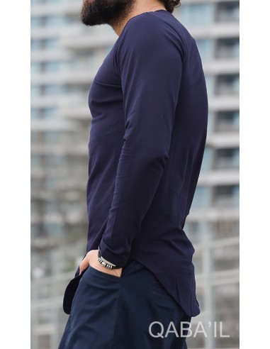 Sweat Top met lange mouwen Middernachtblauw-Qabail