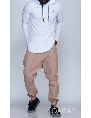 White qaba'il long sleeve tee shirt