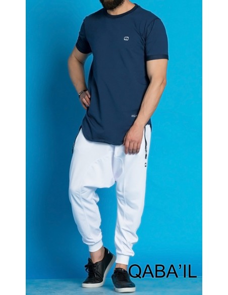 Long white jogging saroual -Qaba'il
