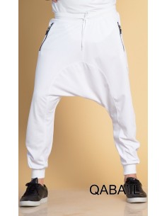 Sarouel Jogging Long blanc  -Qaba'il