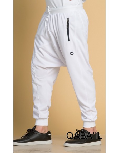 Lange witte jogging saroual -Qaba'il