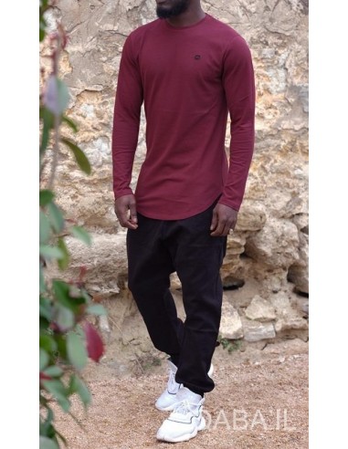 Sweater met lange mouwen Bordeaux-Qaba'il