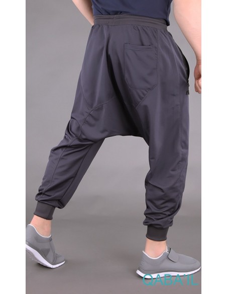 Lange Jogging Harem Donkergrijs-Qaba'il