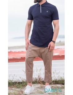 Polo Zip Bleu Nuit-Qabail 2