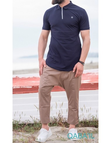 Polo Zip Nachtblau-Qabail