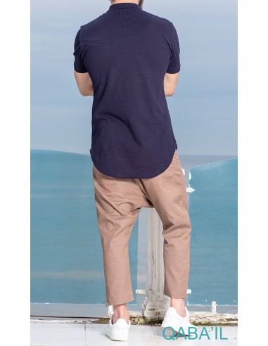 Polo Zip Nachtblau-Qabail