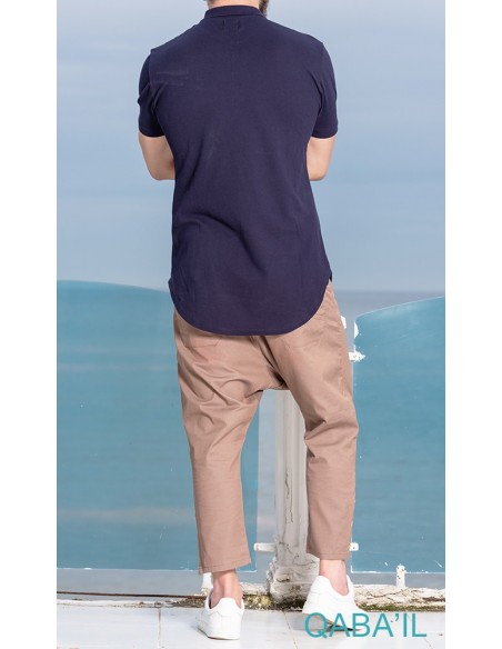 Polo Zip Midnight Blue-Qabail