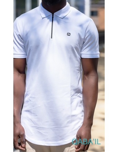 Polo Zip Weiß-Qaba'il