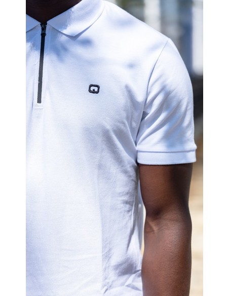 Polo Ritssluiting Wit-Qaba'il