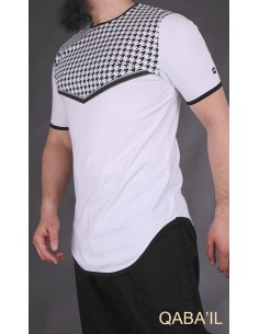 T-Shirt Keffieh Weiß-Qaba'il