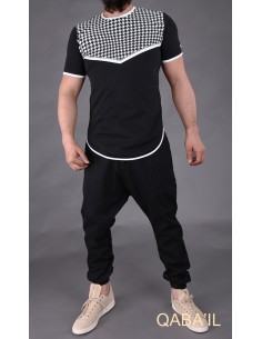 Keffieh T-Shirt Schwarz - Qaba'il 2