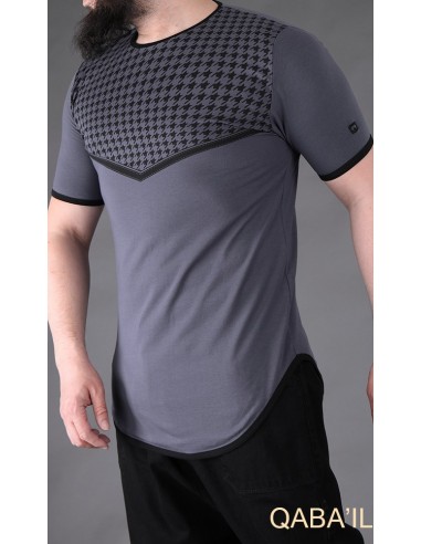 T-shirt Keffieh Antraciet-Qaba'il