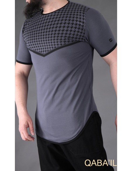 T-shirt Keffieh Antraciet-Qaba'il