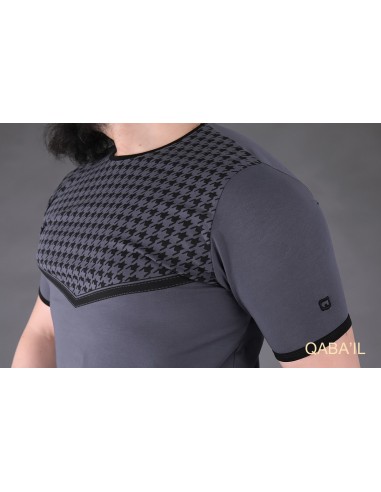 T-Shirt Keffieh Anthrazit-Qaba'il