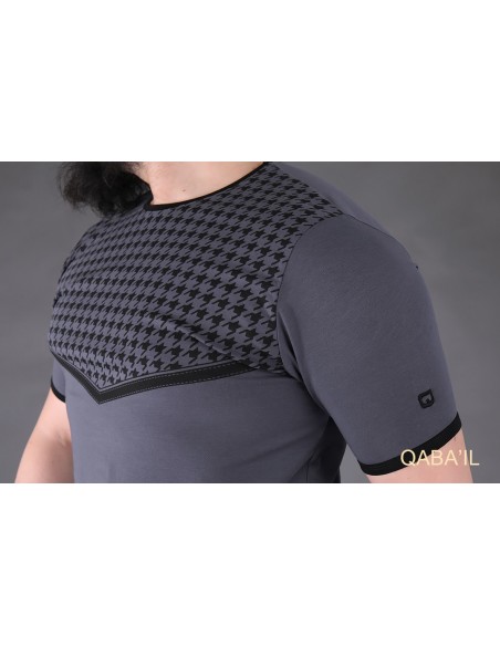 T-shirt Keffieh Antraciet-Qaba'il