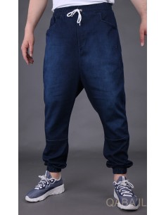 Sarouel Jeans Stretch Bleu foncé -Qaba'il