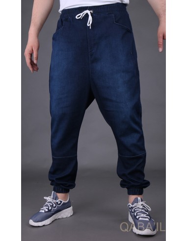 Donkerblauwe Stretch Jeans Saroual -Qaba'il