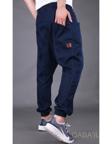 Donkerblauwe Stretch Jeans Saroual -Qaba'il