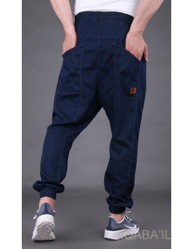Donkerblauwe Stretch Jeans Saroual -Qaba'il