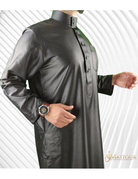 Satijnzwart Saudisch Qamis- Zein