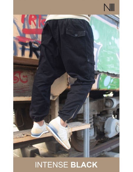 Sarouel Para 3 Schwarz-NIII