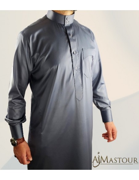 Aangepast grijs Saudi Qamis