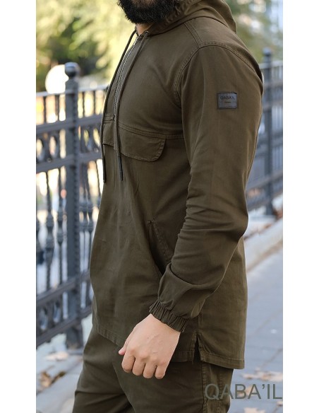 Kameron Stretch Sweat-shirt Kaki-Qaba'il