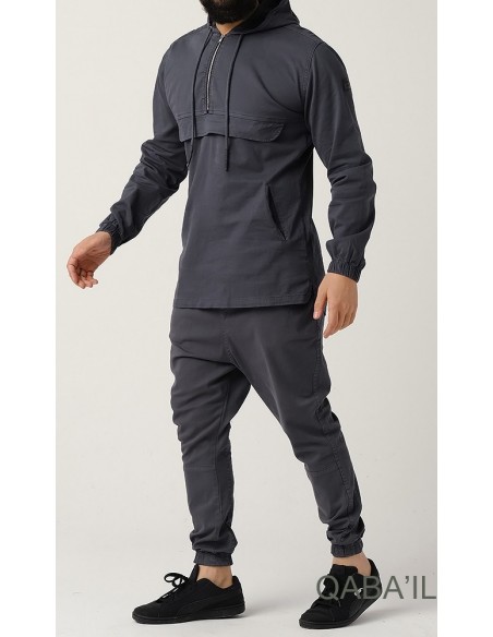 Sweatshirt Kameron Stretch Anthrazit-Qaba'il