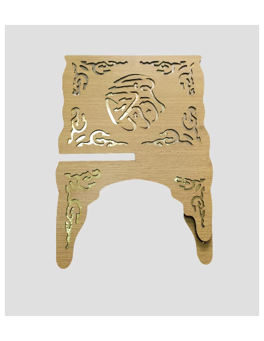 Beige gesneden houten Koran deur