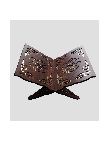 Porte Coran En Bois Sculpté Marron