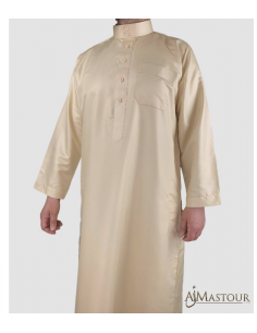 Beige Saudi Qamis -Zein